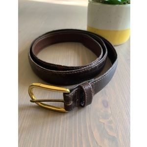 Vintage Calvin Klein Brown Leather Belt Medium